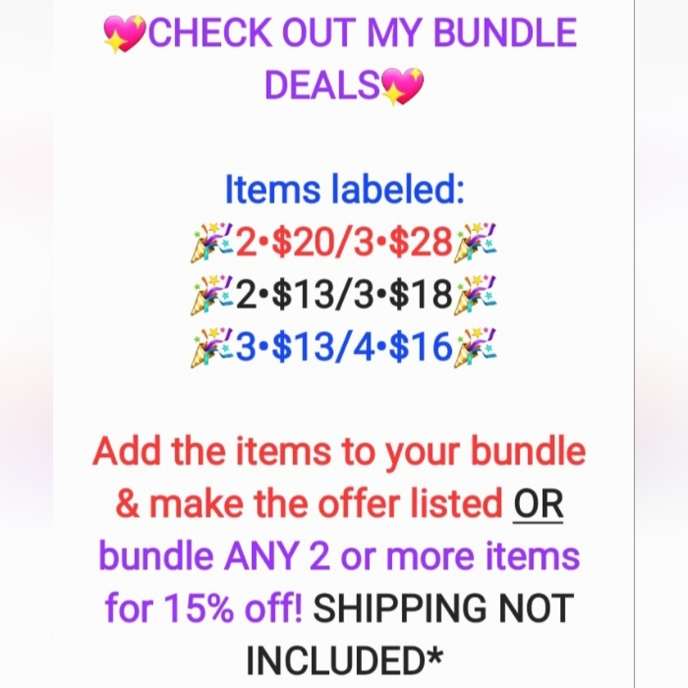 🎉BUNDLE OFFERS🎉